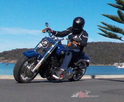 You can see here how little cornering clearance the Fat Boy has.